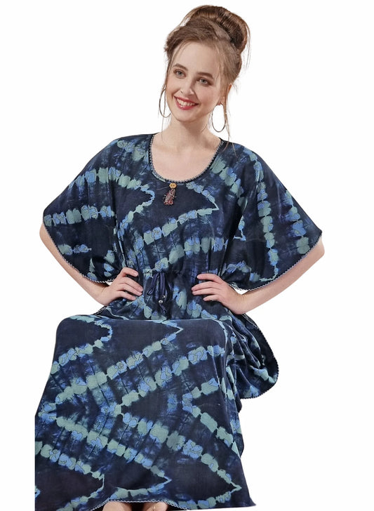 Kaftan Blue Rayon Fabric