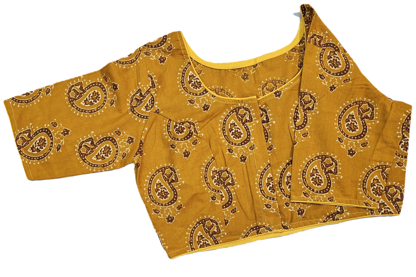 Big Size Pure Cotton Readymade Blouse with Ajrakh prints-Non Padded