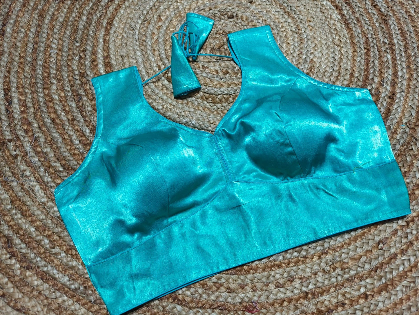 Plus Size Plain Gajji Silk Readymade Blouse