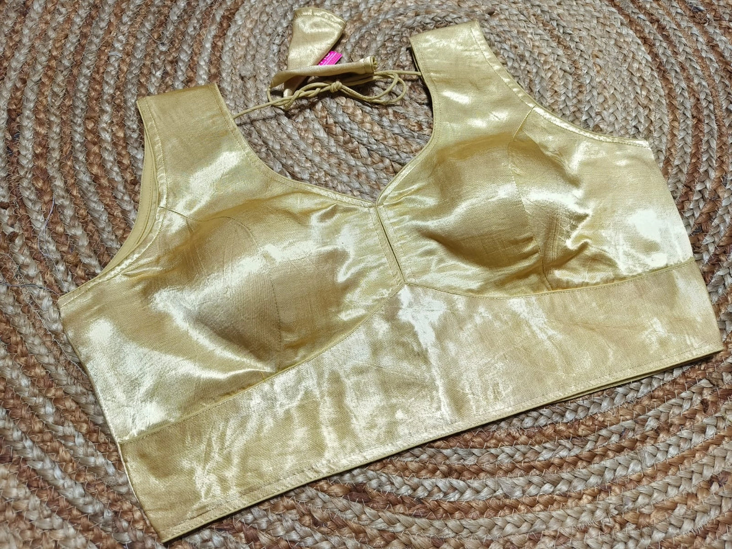 Plus Size Plain Gajji Silk Readymade Blouse