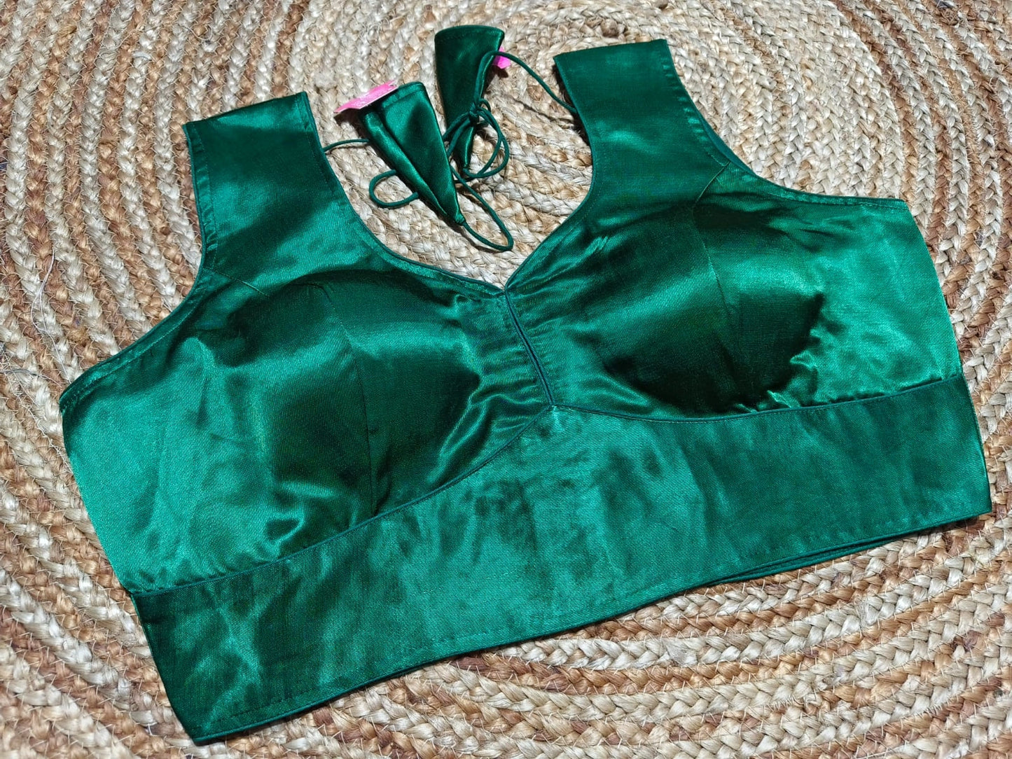 Plus Size Plain Gajji Silk Readymade Blouse