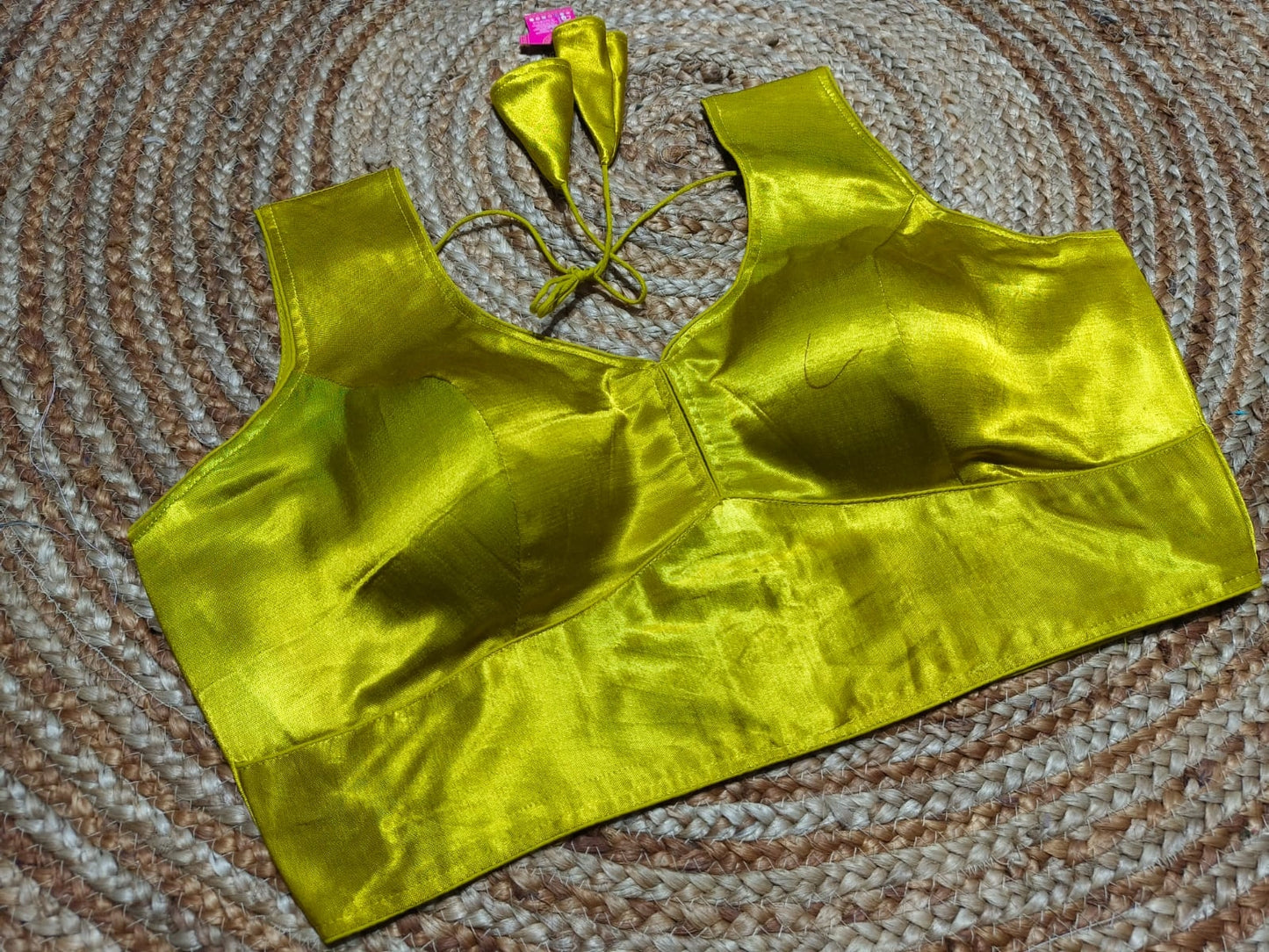 Plus Size Plain Gajji Silk Readymade Blouse