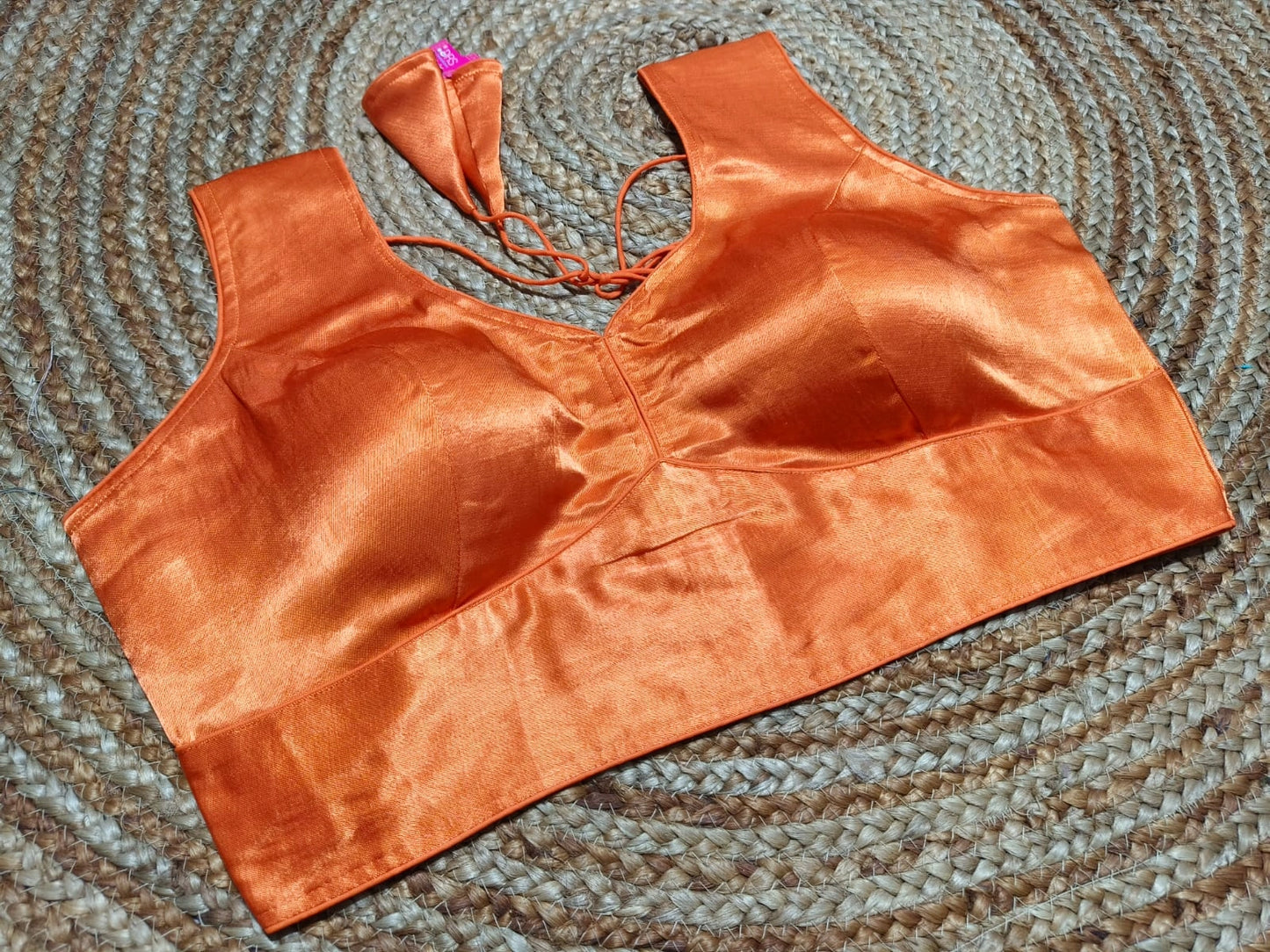 Plus Size Plain Gajji Silk Readymade Blouse