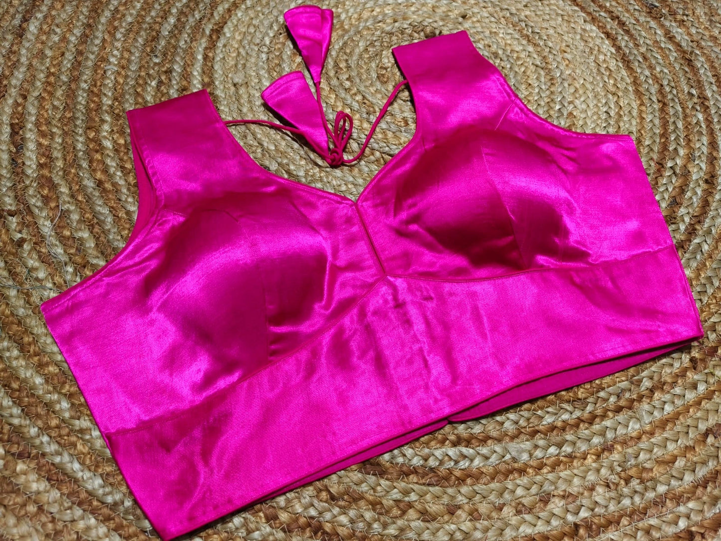 Plus Size Plain Gajji Silk Readymade Blouse