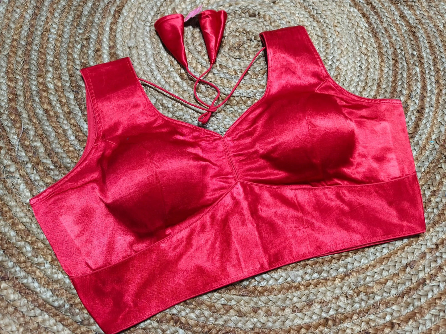 Plus Size Plain Gajji Silk Readymade Blouse