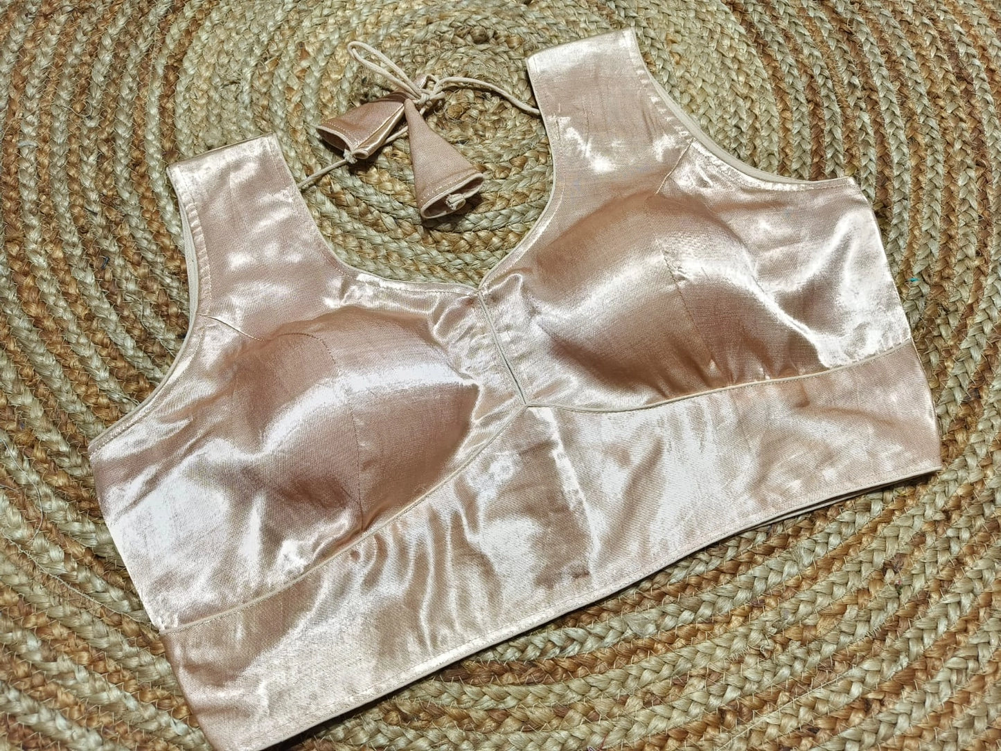 Plus Size Plain Gajji Silk Readymade Blouse