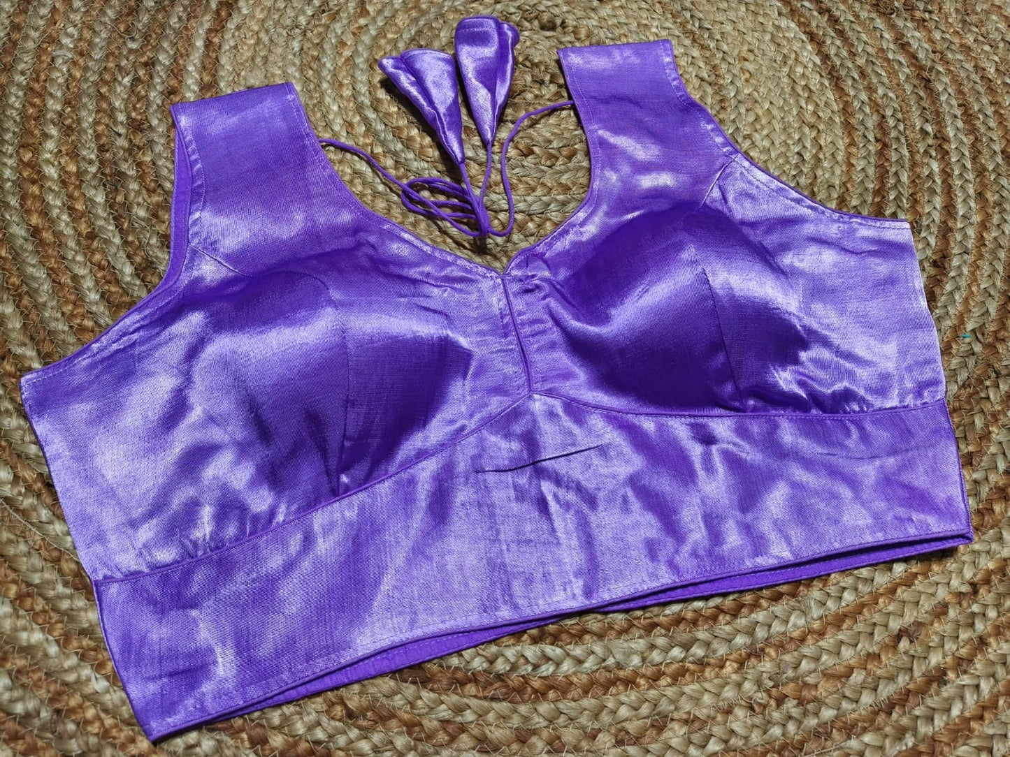 Plus Size Plain Gajji Silk Readymade Blouse