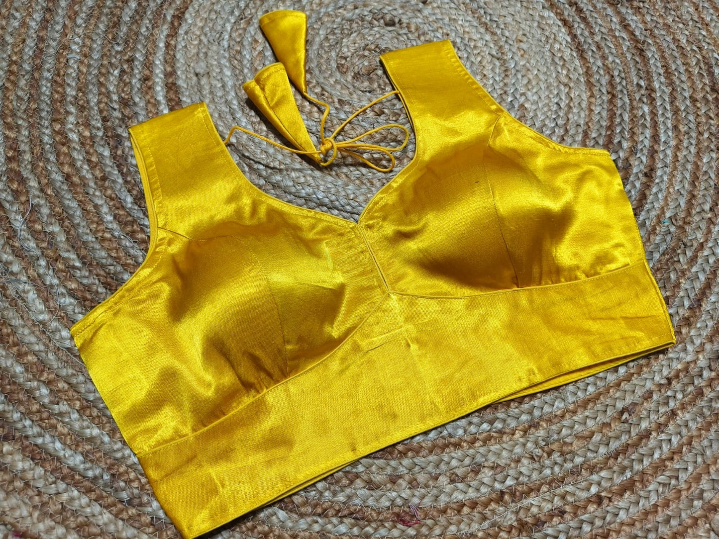 Plus Size Plain Gajji Silk Readymade Blouse