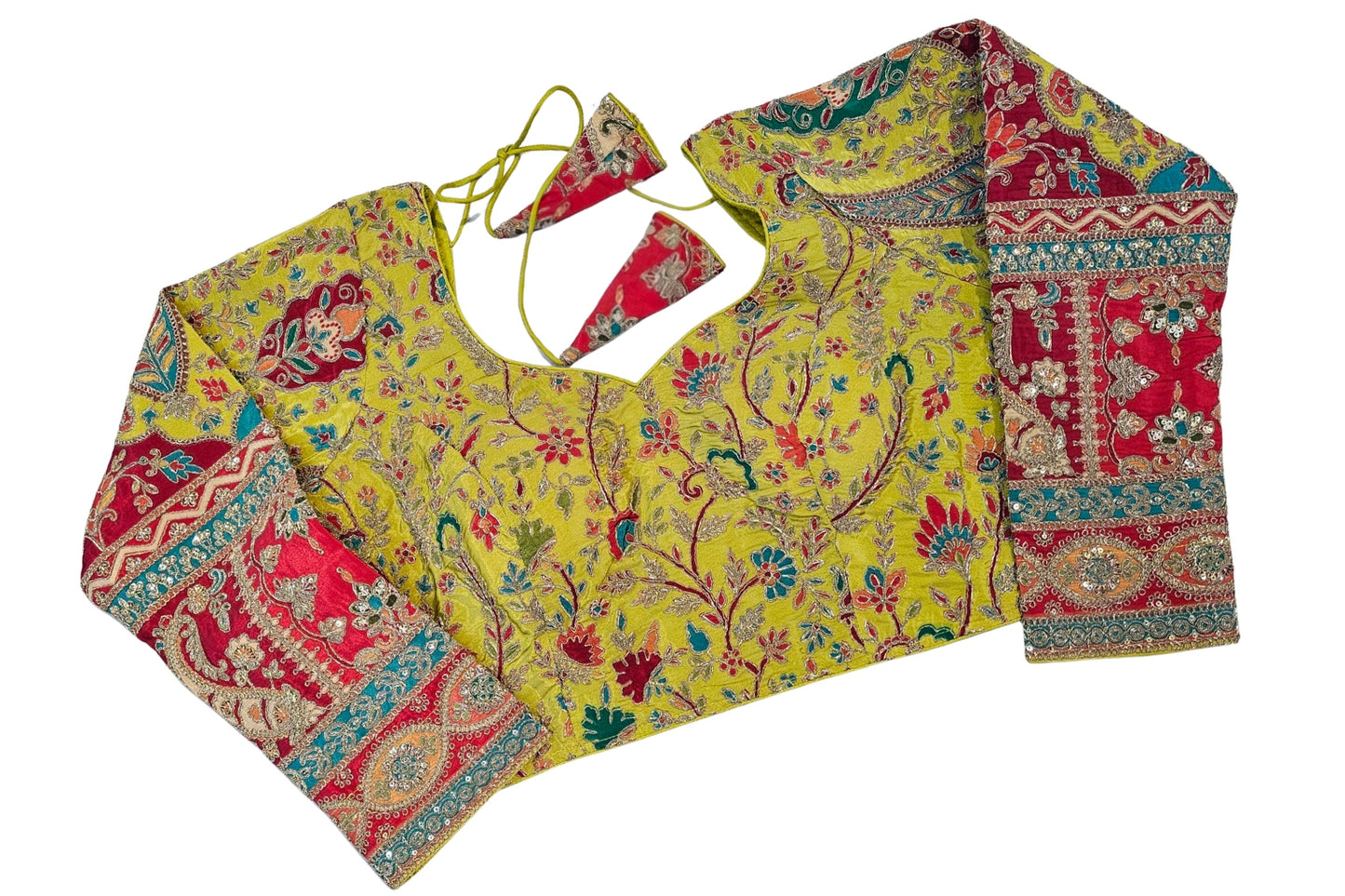 Heavy Thread Work Full Sleeves Readymade Blouse