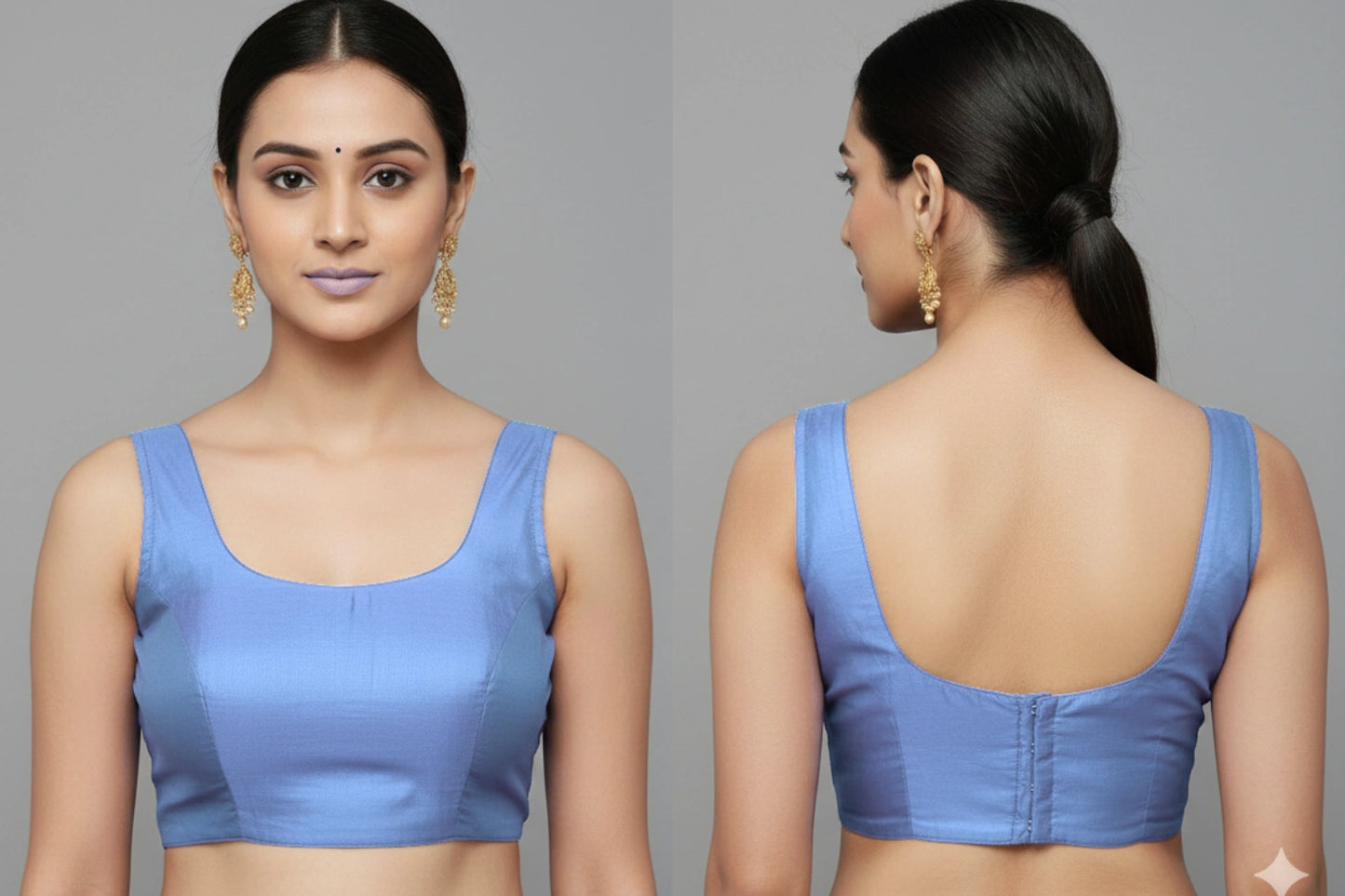 Plain Sleeveless Readymade Blouse