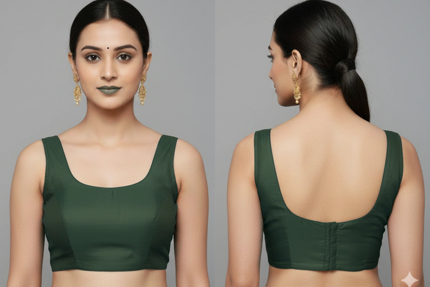 Plain Sleeveless Readymade Blouse