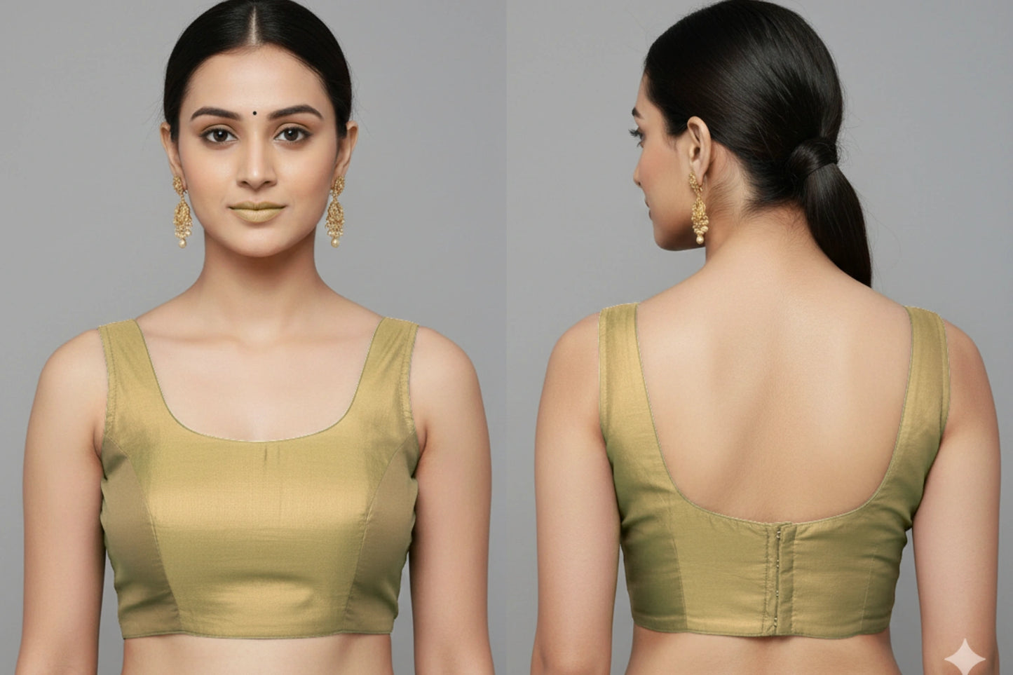 Plain Sleeveless Readymade Blouse