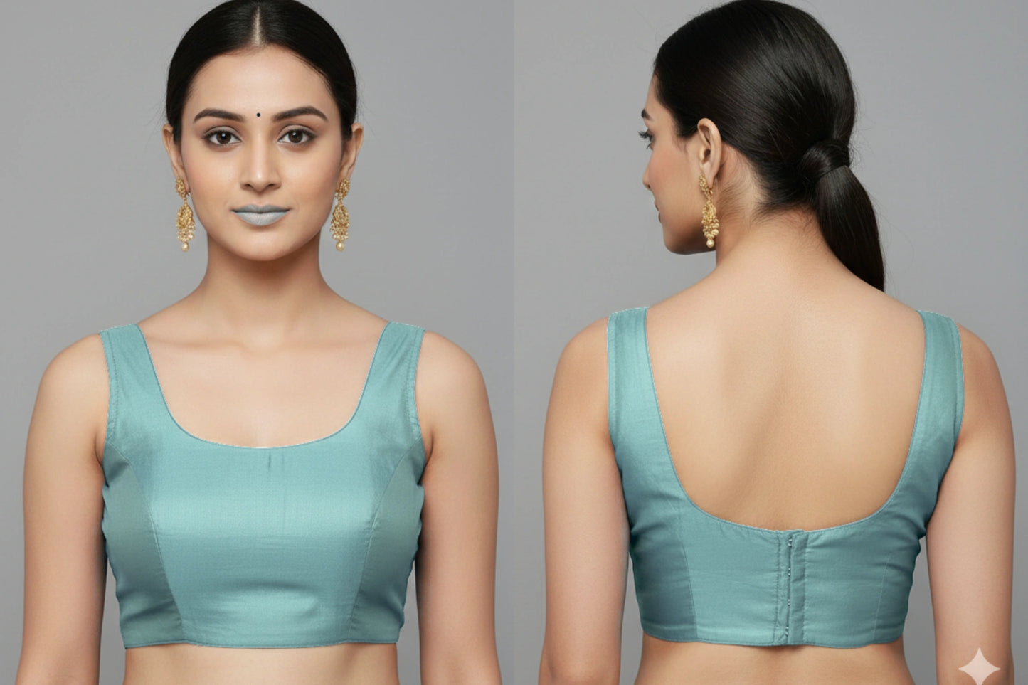 Plain Sleeveless Readymade Blouse