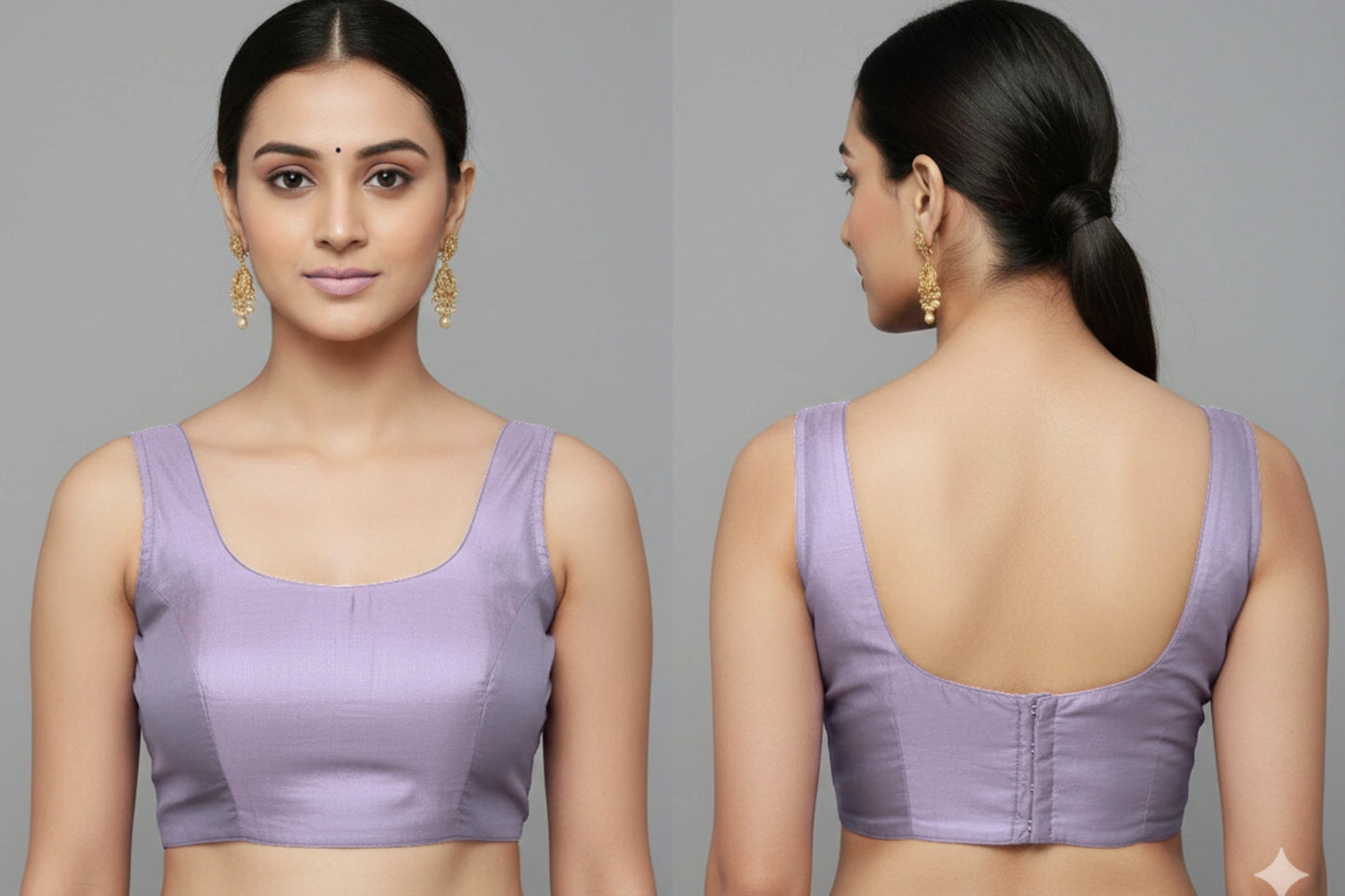 Plain Sleeveless Readymade Blouse