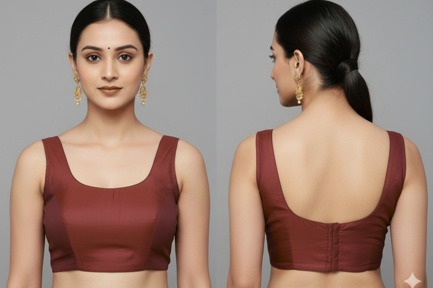 Plain Sleeveless Readymade Blouse