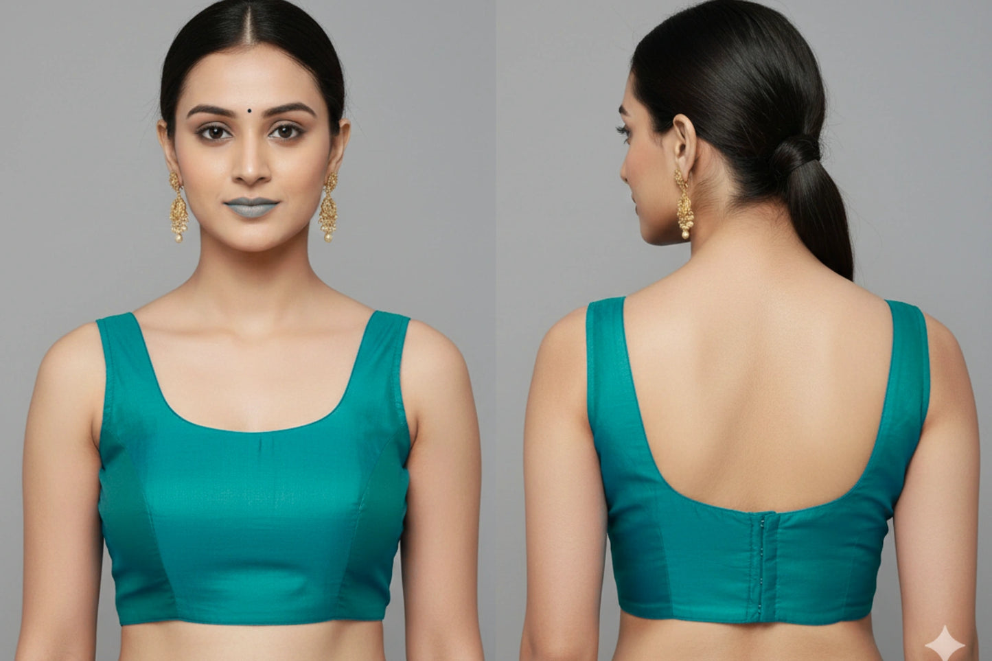 Plain Sleeveless Readymade Blouse