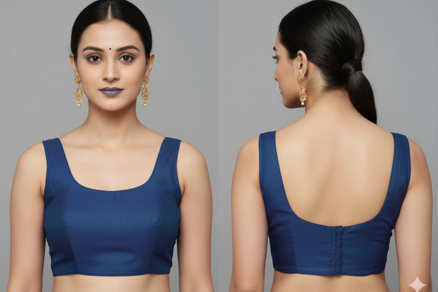 Plain Sleeveless Readymade Blouse