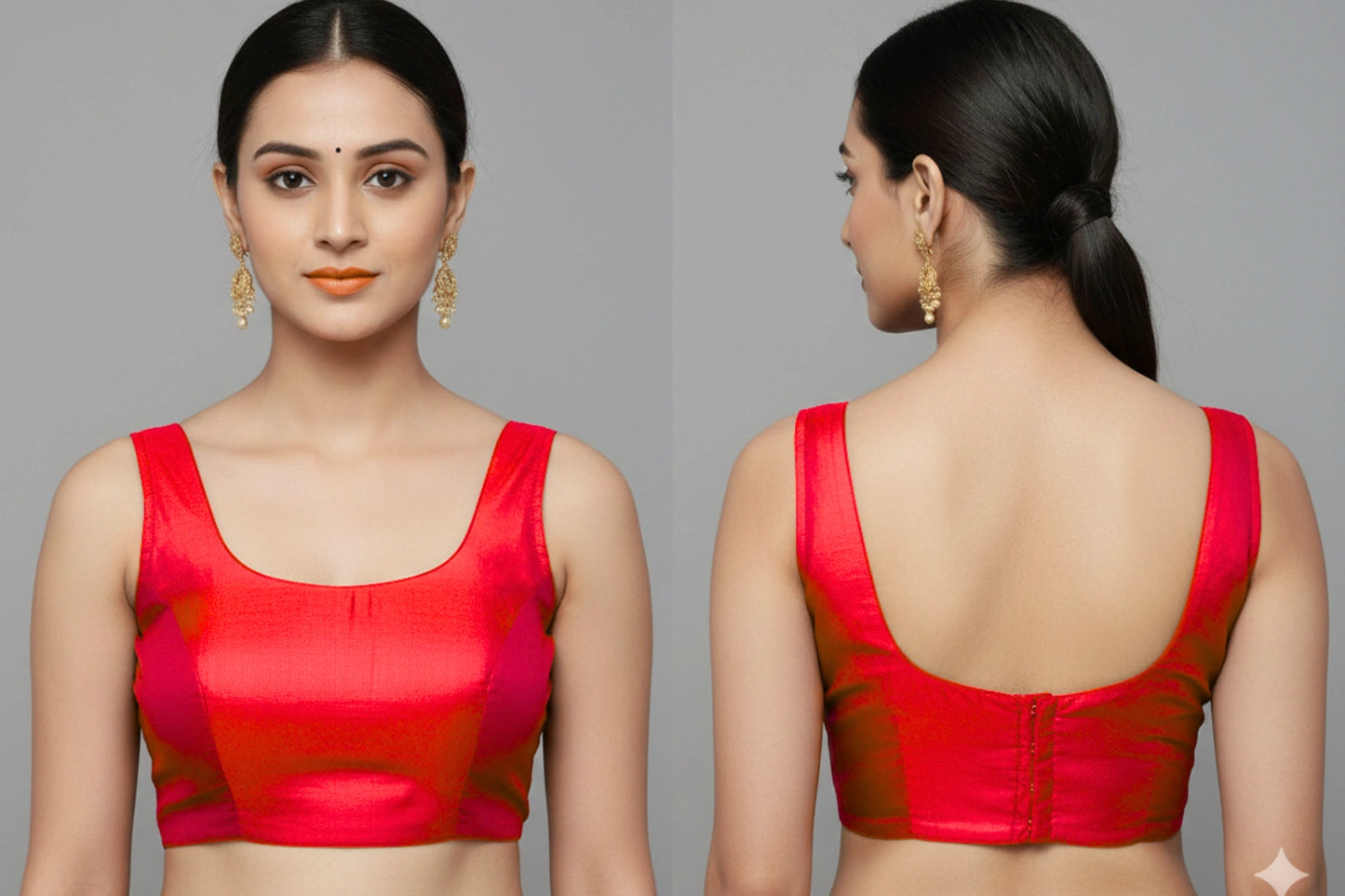 Plain Sleeveless Readymade Blouse