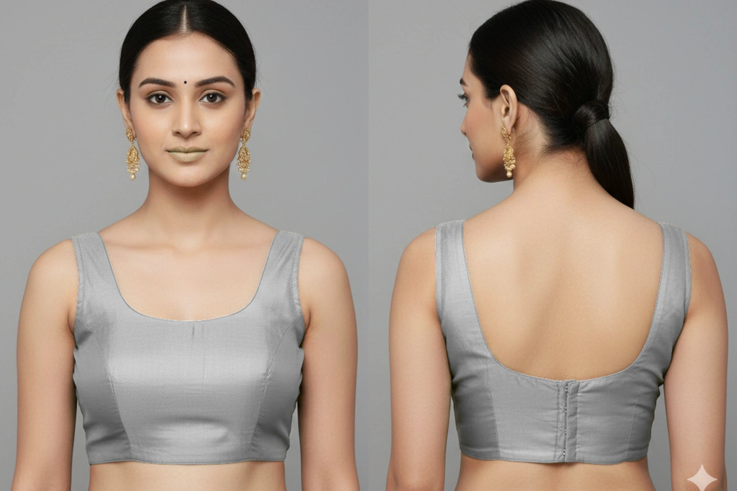 Plain Sleeveless Readymade Blouse
