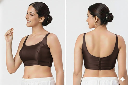 Bollywood Style Plain Sleeveless Readymade Blouse