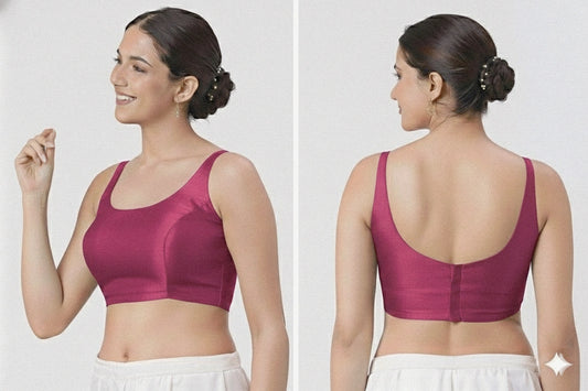 Bollywood Style Plain Sleeveless Readymade Blouse