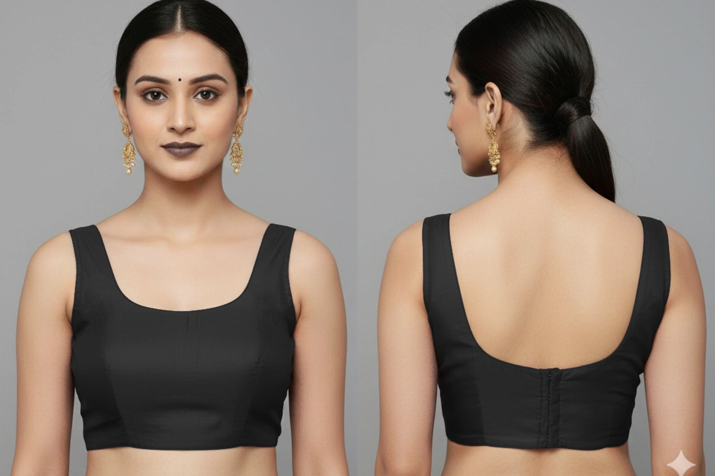 Plain Sleeveless Readymade Blouse